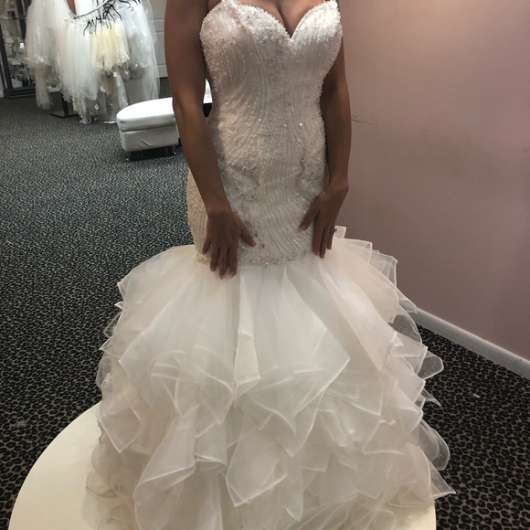 Matthew Christopher Wedding Gown NEW NEVER USED - Picture 7 of 8